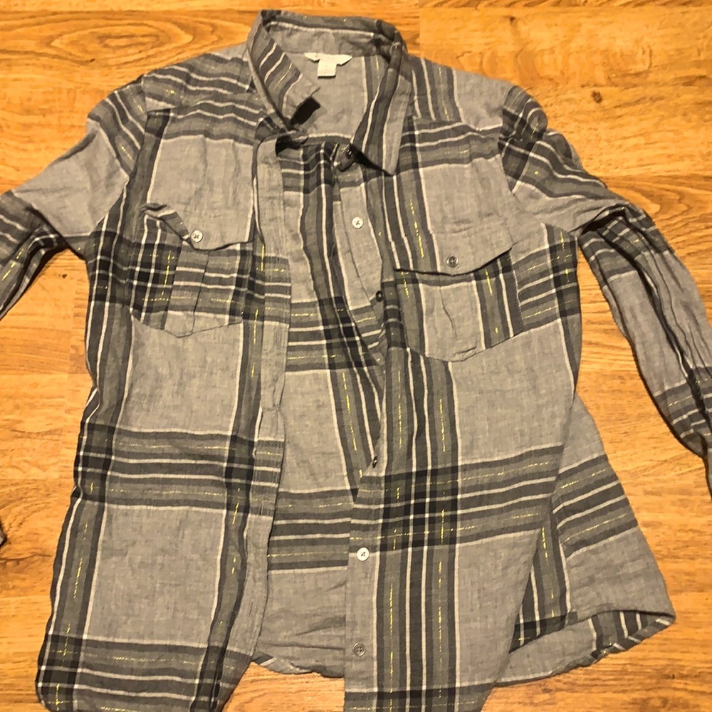 grey button up